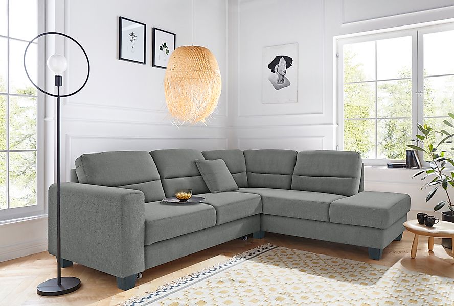 TRENDMANUFAKTUR Ecksofa »Chamber, zeitlos&modern, hoher Sitzkomfort, Breite günstig online kaufen