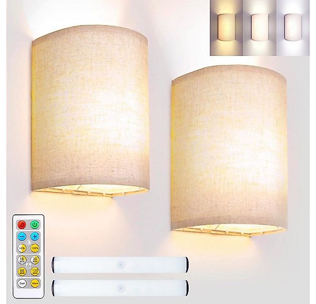 Sunicol LED Wandleuchte Batterie Wandleuchten mit Fernbedienung, Warmes Wei günstig online kaufen