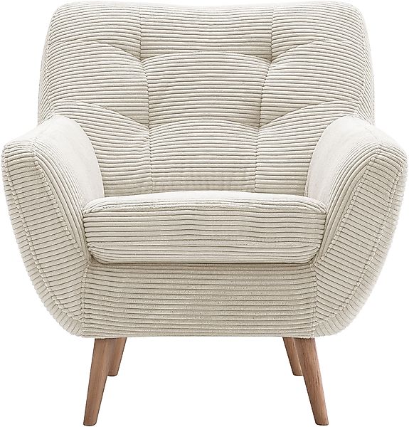 exxpo - sofa fashion Sessel »Scandi, Loungesessel mit tollem Sitzkomfort, h günstig online kaufen
