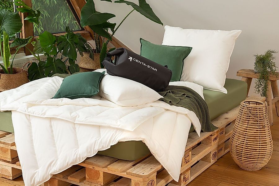 Centa-Star Naturfaserbettdecke »Veggie,«, normal, Füllung High-Tech-Faser, günstig online kaufen