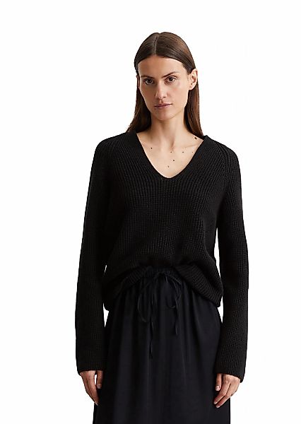 Marc OPolo V-Ausschnitt-Pullover "aus softem Baumwoll-Garn" günstig online kaufen