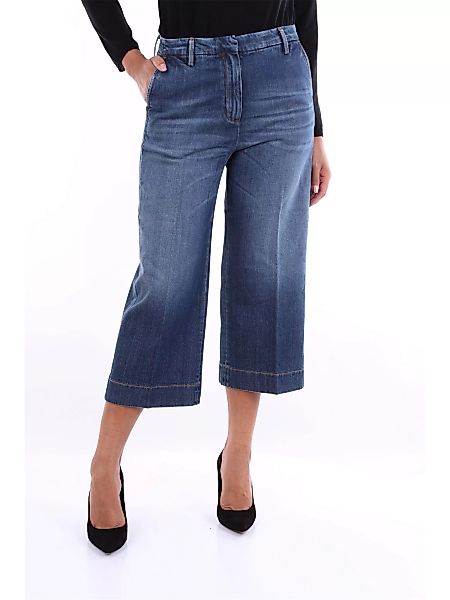 BARBA verkürzte Damen Blue Jeans Baumwolle und Elasthan günstig online kaufen