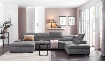 Home affaire Wohnlandschaft Alberto U-Form, mit günstig online kaufen