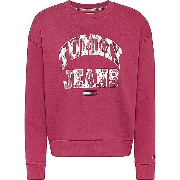 Tommy Jeans Boxy College Argyle Pullover M Cranberry Crush günstig online kaufen
