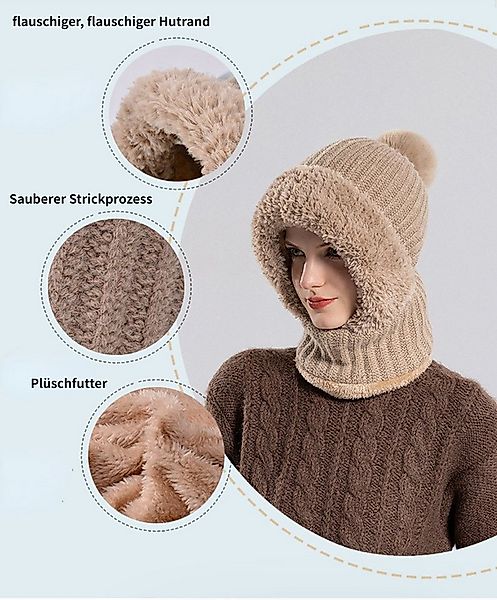 Blusmart Turbanmütze Winter-Radmütze/Warme Mütze (Wärmiger, dicker Stricksc günstig online kaufen