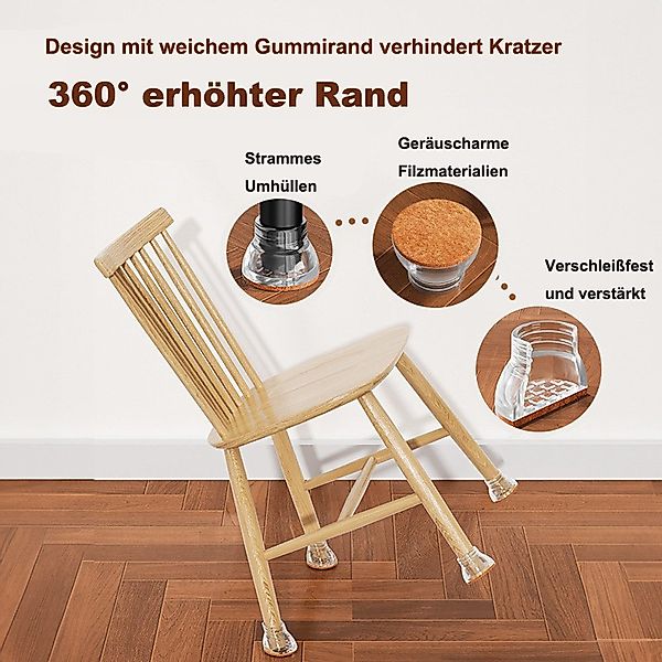 Coonoor Stuhlsocke Silikon-Filz Stuhlbeinverschoner, Schutz vor Kratzern un günstig online kaufen