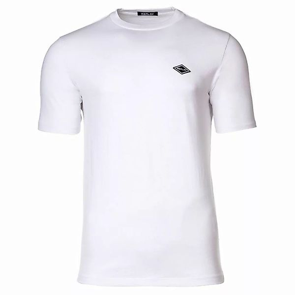 REPLAY Herren T-Shirt - 1/2-Arm, Rundhals, Logo-Print, Baumwolle, Jersey We günstig online kaufen