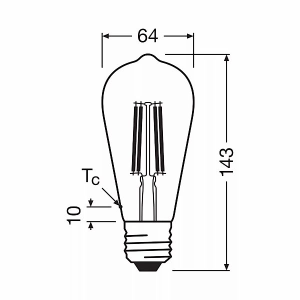 OSRAM LED-Leuchtmittel Edison E27 2,2W Filament 4.000K günstig online kaufen