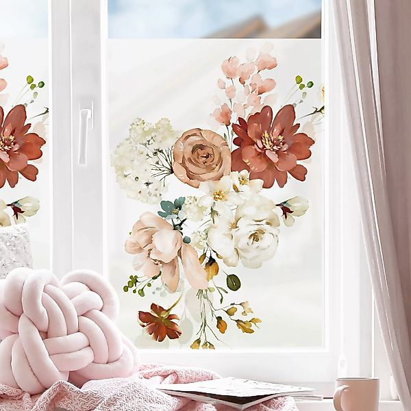 Fensterfolie Aquarell Wildblumen günstig online kaufen