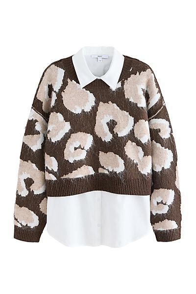Next 2-in-1-Pullover Weicher, angerauter Strickpullover mit günstig online kaufen