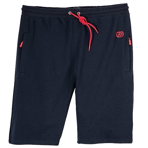 ADAMO Jogg-Bermudas Große Größen Herren Jogginghose kurz navy gerippt Adamo günstig online kaufen