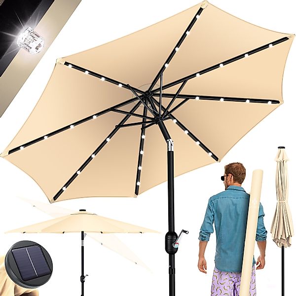 KESSER Sonnenschirm, Sonnenschirm Balkonschirm LED Solar günstig online kaufen