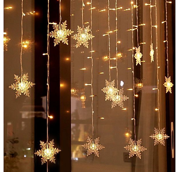 Rosnek LED-Lichterkette 31V, Schneeflocke, Speicherfunktion, für Fenster Ve günstig online kaufen
