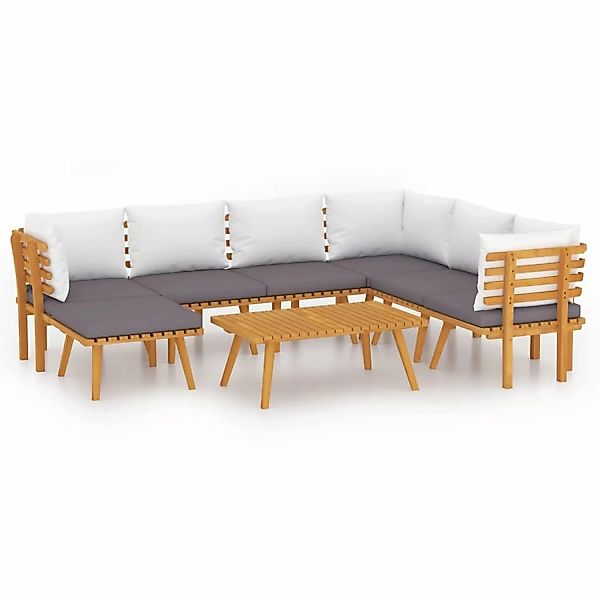 vidaXL 8-tlg Garten-Lounge-Set mit Kissen Massivholz Akazie Modell 9 günstig online kaufen