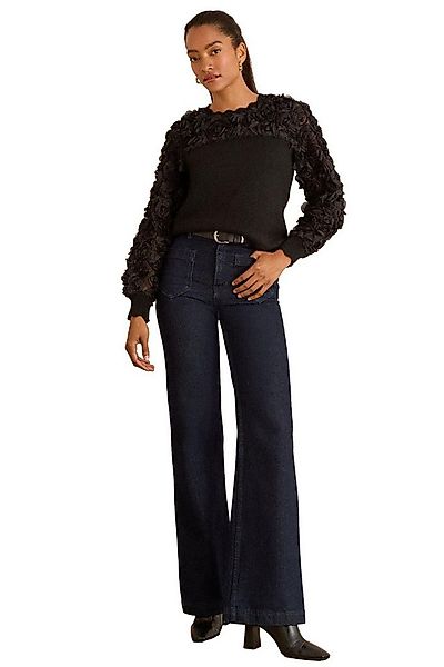 Love & Roses Strickpullover Love & Roses Strickpullover mit Webstoff-Ärmeln günstig online kaufen