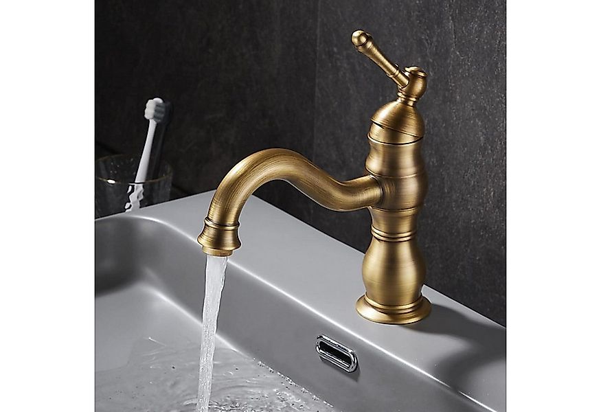 LuxusKollektion Waschtischarmatur Kisimixer Wasserhahn Antik Bronze 360° Sc günstig online kaufen