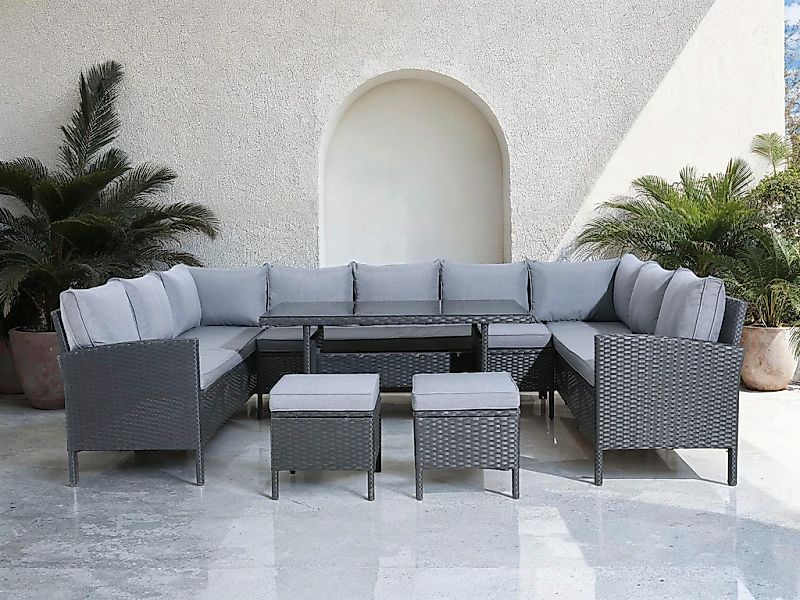 KONIFERA Gartenlounge-Set ""Miami"" Set, 3x 3er Sofabank, Tisch 66x120x74 c günstig online kaufen