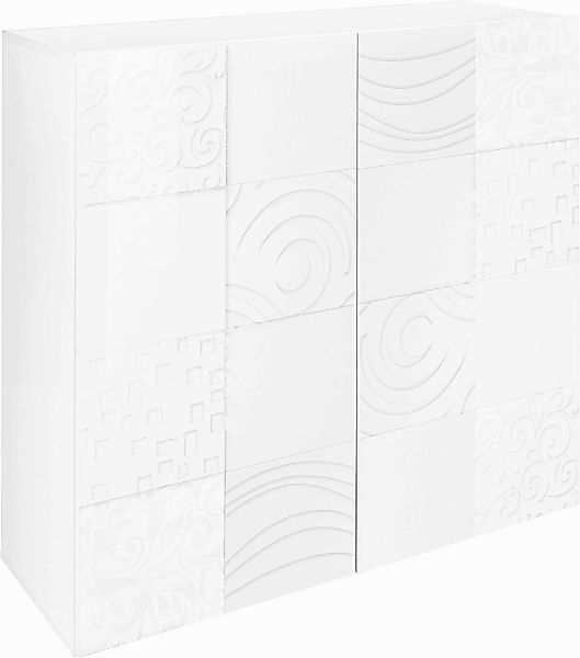INOSIGN Highboard "Miro", Breite 121 cm mit dekorativem Siebdruck günstig online kaufen