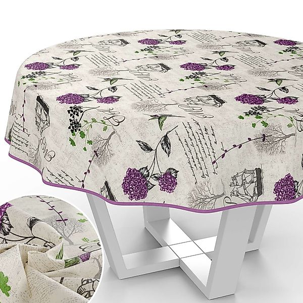ANRO Tischdecke mit Blumen Botanik aus günstig online kaufen