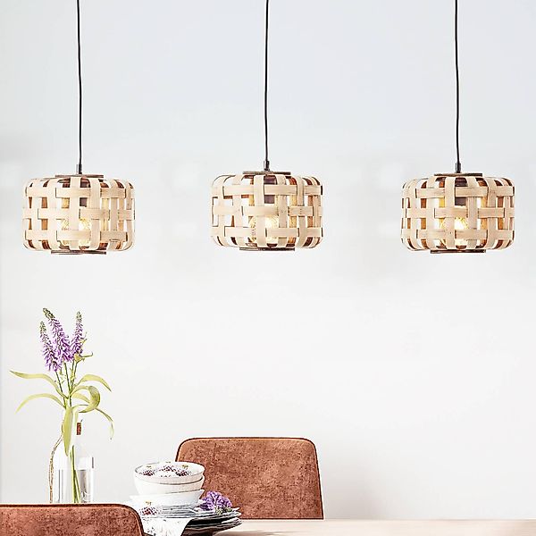 Brilliant Pendelleuchte »Woodline«, 3 flammig, Leuchtmittel E27   ohne Leuc günstig online kaufen