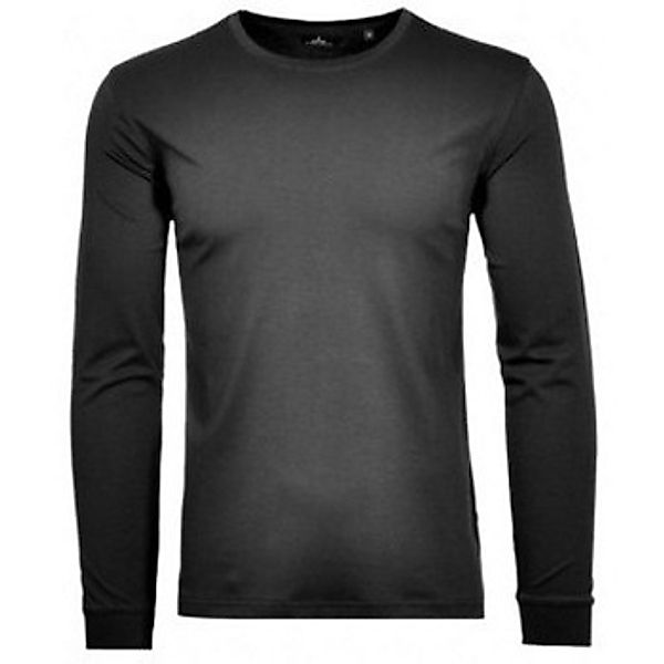 Ragman  Langarmshirt Rundhals T-Shirt für Herren in schwarz günstig online kaufen