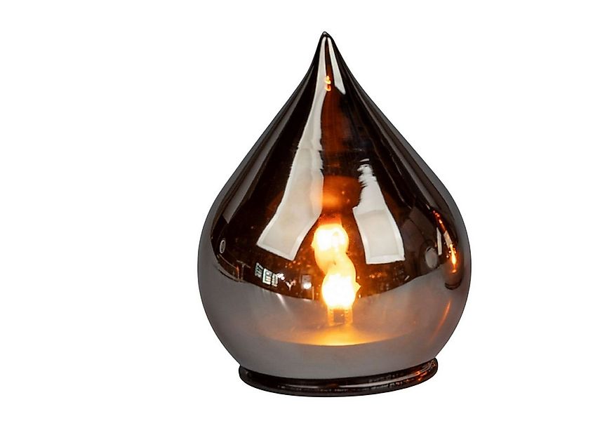 formano Nachttischlampe Flamme, Mit Timerfunktion, Grau, Motiv: Flamme günstig online kaufen