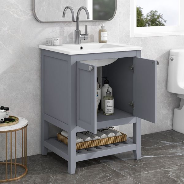 Flieks Waschtisch (1-St), Badezimmerschrank mit Waschbecken, günstig online kaufen