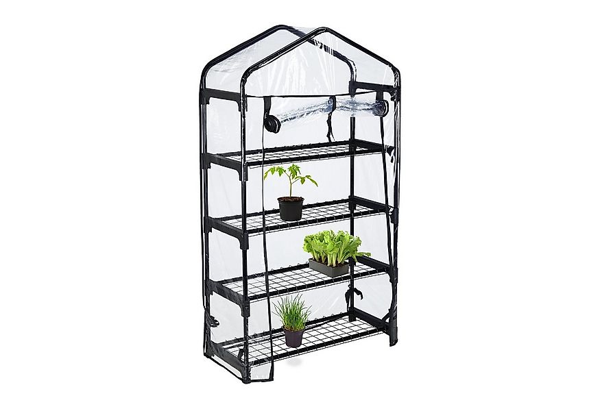 relaxdays Foliengewächshaus Schmales Gewächshaus für Balkon günstig online kaufen