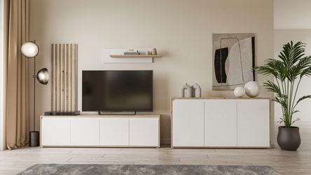 FORTE Sideboard "Kommode groß Breite ca 152 cm" B/H/T 152,3/78,5/42 cm, gri günstig online kaufen