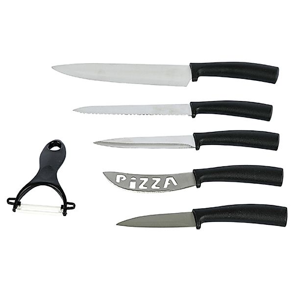 Messer-Set AXENTIA 6-tlg Edelstahlklinge 1 Stück inkl. Obstschäler, Pizzame günstig online kaufen