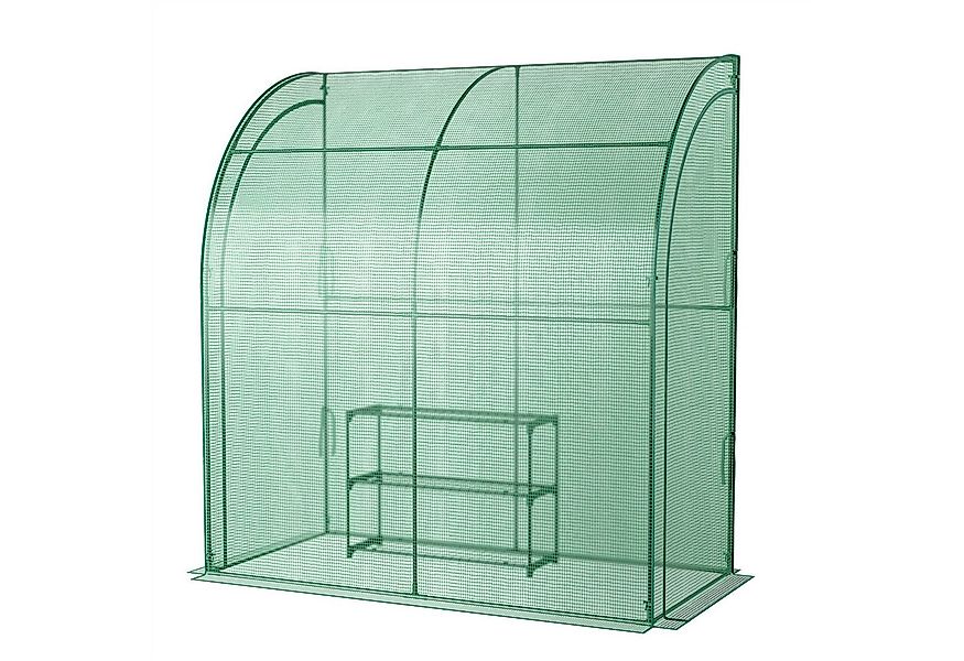 COSTWAY Foliengewächshaus Gewächshaus, mit 2 aufrollbaren Türen und Blumenr günstig online kaufen