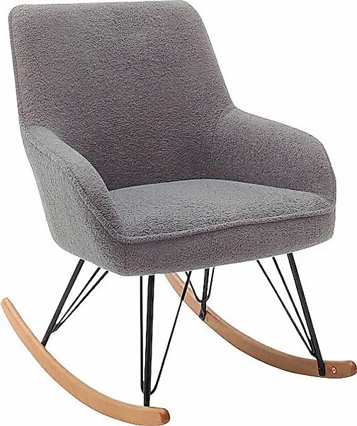 MCA furniture Schaukelstuhl »HOPKINS«, 1 St., Microfaser, Kufe: Buche, eich günstig online kaufen