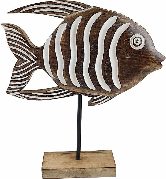 AM Design Dekofigur "Fisch aus Mangoholz und Metall", handgefertigte Osterd günstig online kaufen