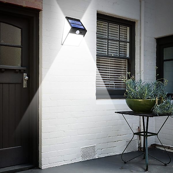 MUPOO LED Außen-Wandleuchte 128/170LED Solarleuchte 300°Weitwinkel günstig online kaufen
