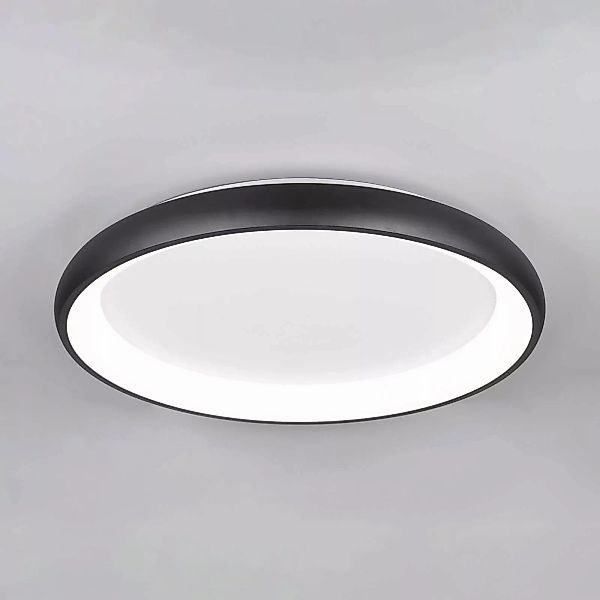 LED-Deckenlampe Cardona, Ø 75 cm, schwarz matt, Metall, CCT günstig online kaufen