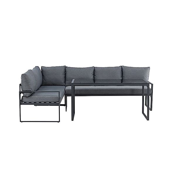ebuy24 Zingaro Loungeset 1 Ecksofa 1 Esstisch Schwarz Tisch cm H67xB70xT135 günstig online kaufen