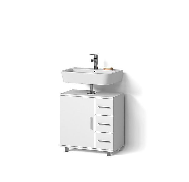 Livinity® Waschbeckenunterschrank Eisak, Weiß, 60 x 60 cm günstig online kaufen