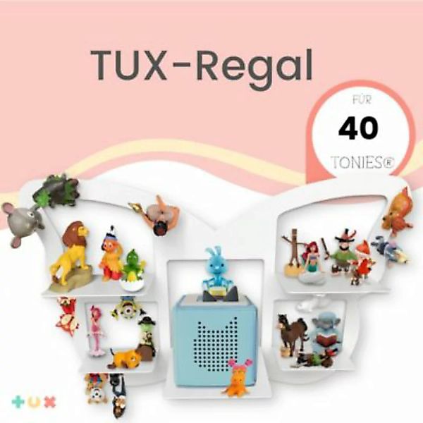 TUX Magnetisches Regal passend Toniebox® Hörspielbox - Schmetterling weiß günstig online kaufen
