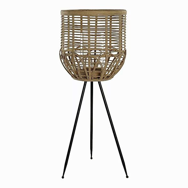 Kerzenschale Dkd Home Decor Braun Schwarz Metall Kristall Rattan Stehend (3 günstig online kaufen