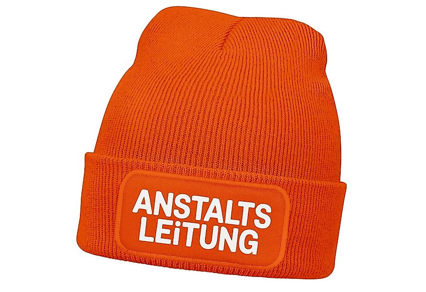 MoonWorks Strickmütze Damen Beanie Patch Bedruckt Lustig Anstaltsleitung St günstig online kaufen