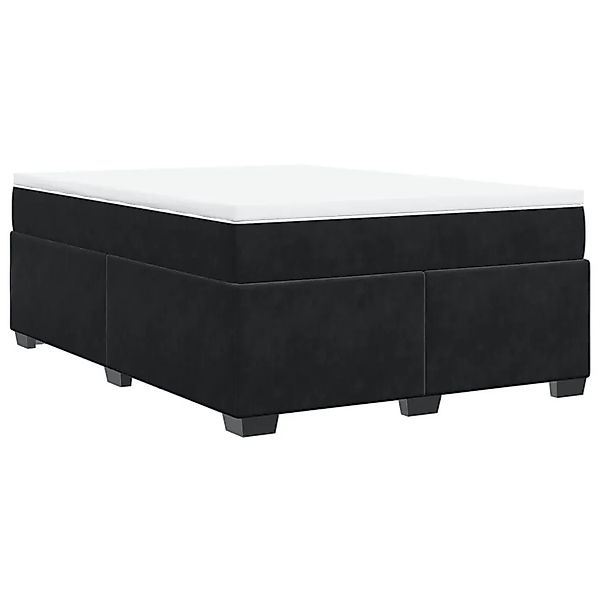 vidaXL Boxspringbett mit Matratze Schwarz 140x190 cm Samt 3285283 günstig online kaufen