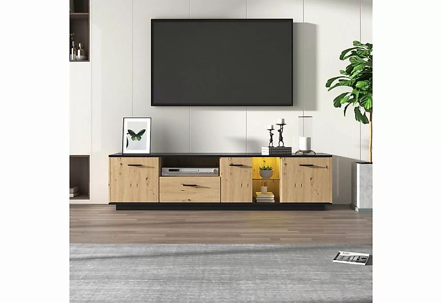 Fangqi TV-Schrank 180x40x45 TV-Schrank mit einer Schublade,drei Türen,zwei günstig online kaufen