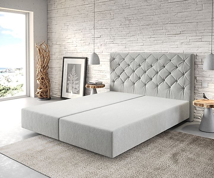 DELIFE Bettgestell Dream-Great, Mikrofaser Silbergrau 160x200 günstig online kaufen