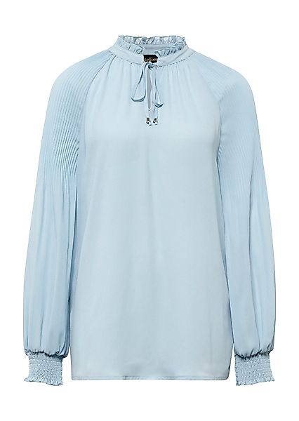GOLDNER Langarmbluse Kurzgröße: Bluse mit plissierten günstig online kaufen