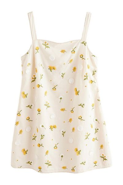 Next Minikleid Minikleid 100 % Baumwolle mit floraler Stickerei (1-tlg) günstig online kaufen