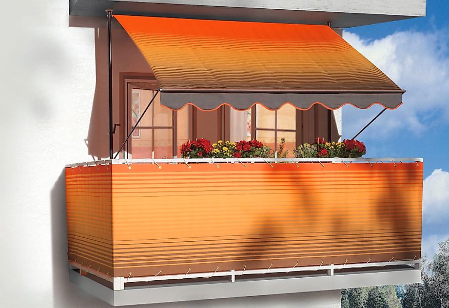 Angerer Freizeitmöbel Klemmmarkise orange-braun, Ausfall: 150 cm, versch. B günstig online kaufen