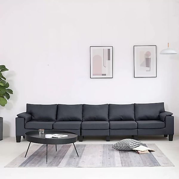 5-sitzer Sofa Dunkelgrau Stoff günstig online kaufen