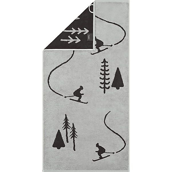 Cawö Handtücher WINTER EDITION Skifahrer 6272 - Farbe: platin/basalt - 70 - günstig online kaufen