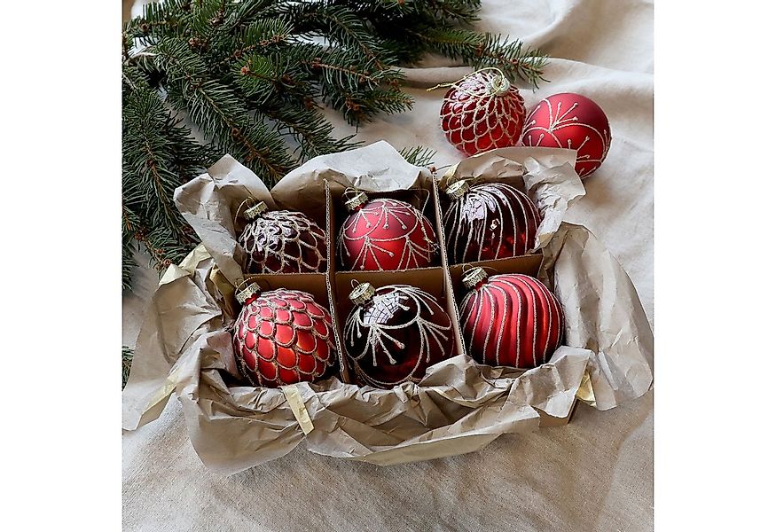 Chic Antique Weihnachtsbaumkugel Weihnachtskugel in einer Schachtel Set von günstig online kaufen