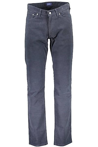 Gant 5-Pocket-Hose Herren Slim-Hose Blau - 5 Taschen, Reißverschluss & Knop günstig online kaufen